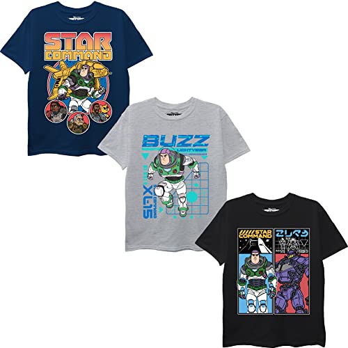 T-shirt Buzz l'Éclair Disney lot de 3 hauts manches courtes garçon