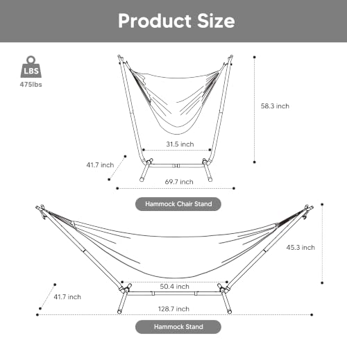 Image of SUNCREAT 2-in-1 Hammocks Convertible Portable Hammock with Stand, Natural