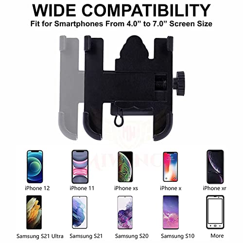 Image of DCZ Full Metal Body Bike & Scooty360 Degree Rotating Mobile Holder Stand for Bike, Scooty,Bicycle | Anti-Vibration /Shake Pads | Mobiles Size Upto 6.5 inch Inch - Random Colors (CNC METEL)