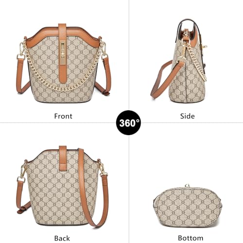 FOXLOVER Cell Phone Crossbody Bags for Women Small Lightweight Shoulder Purses PVC Leather Vintage with Adjustable Strap2