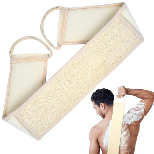 Luffa Schwamm Rückenschrubber Back Scrubber Rückenschrubber Für Dusche Peeling Handtuch Rücken Natural Loofah 70cm Mit Rucken Gurt Duschen Baden Mit Den Luffa-Pads Rundum-Reinigung Körper Pflege