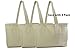 Natural Cotton Plain Canvas Tote Bag (3 Pack) perfect for kids Halloween decorations, grocery shopping, craft projects, reusable blank totes - extra thick, large, durable,100% cotton cloth tote bag