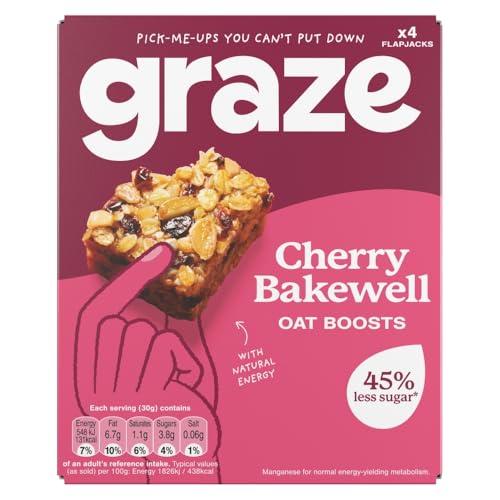 graze Cherry Bakewell Oat Boost 4 x 30g