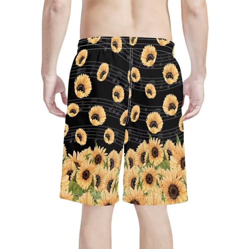 Yewattles Men's Classic Fit Short Summer Beach Pants with Printed Wide Leg Fashion Pants for School Office3