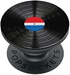 PopSockets PopGrip Backspin: Poignée de téléphone et support de téléphone, collapsible, et swappable Top, 45 RPM