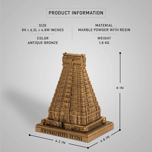 Image of SILAII Srivilliputhur Andal Temple - Monumental Sculpture (8 Inch)