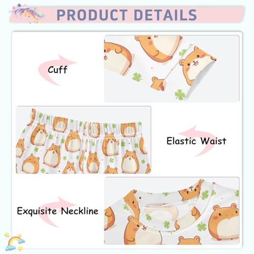 ALAZA Animal Mouse Cartoon 2 Piece Pajama Set Long Sleeve Top and Pants Sleepwear Unisex4