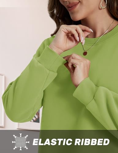 Image of TACVASEN Women's Crewneck Sweatshirt Fleece Lined Sherpa Pullover Winter Shirt Warm Sweaters Long Sleeve Tops