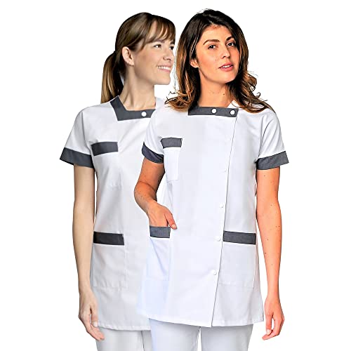 SNV Blouse médicale Femme, Tunique médicale, instituts hospitaliers, Blouse médicale Blanche pour hôpitaux, infirmières, Soin et Bien-être (L) Cover