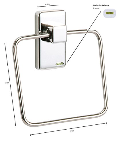 Anneau serviette carré chromé pour optimiser l'espace du lavabo - 3