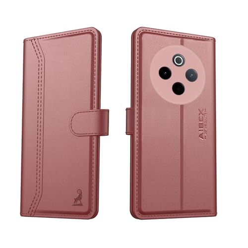 Image of AIBEX Vivo T4 5G / iQOO Z10 5G Flip Cover Leather Finish with Magnatic Closure | Inside TPU with Card Pockets | Wallet Stand | Complete Protection Flip Case -Brown