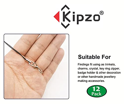 Image of Pack of 12 pcs Phone Strap Charm lobster clasp for phone Cover keyring Pendrive Badge Holders Charm DIY Jewellery straps thread Ring with Hook round zip carry pouch