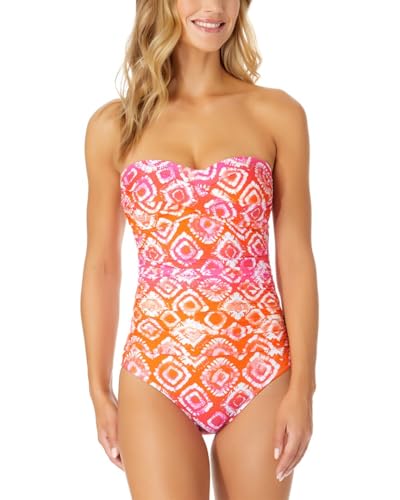 Tie Dye Foulard Twist Front Shirred One-Piece Swimsuit by Anne Cole
