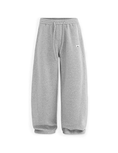 Aelfric Eden Baggy Jogginghose Herren Basic Sporthose Damen Lang Sweatpants Weites Bein Unisex Trainingshose mit Taschen Bequeme Freizeithose Streetwear High Waist Lockere Hose Grau, M Aelfric Eden Baggy Jogginghose Herren Basic Sporthose Damen Lang Sweatpants Weites Bein Unisex Trainingshose mit Taschen Bequeme Freizeithose Streetwear High Waist Lockere Hose Grau, M
