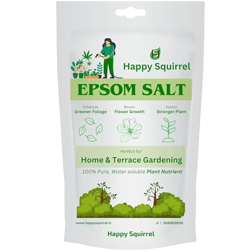 Image of Epsom Salt for Plants | 100% Pure Organic Fertilizer for Plants Home Garden | Plant Booster for Speed Growth | Promotes Green leaves, Flowering, Fruits (375 Grams)
