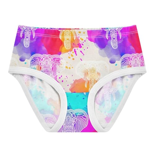 Joisal Girls Underwear Toddler 2t Cotton Panties for Girl Stylish Briefs Girls Undies Colorful White Elephant