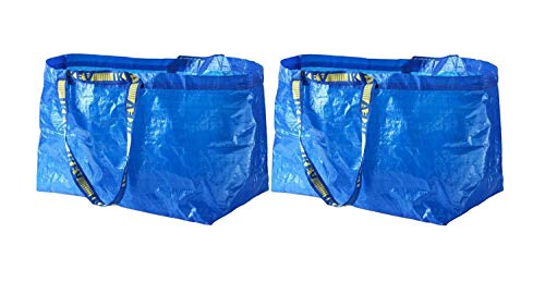 IKEA FRAKTA Tragetasche, blau, große Größe, Einkaufstasche, 2-teiliges Set