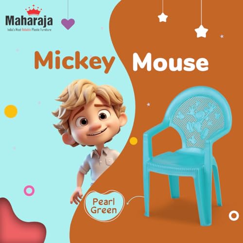 Image of MAHARAJA Plastic Chair for Kids | Strong Durable & Portable Study Chairs | Virgin Material Kids Chairs for 2 to 8 Years | Stackable School Chair (Pearl Green, Pack of 6)