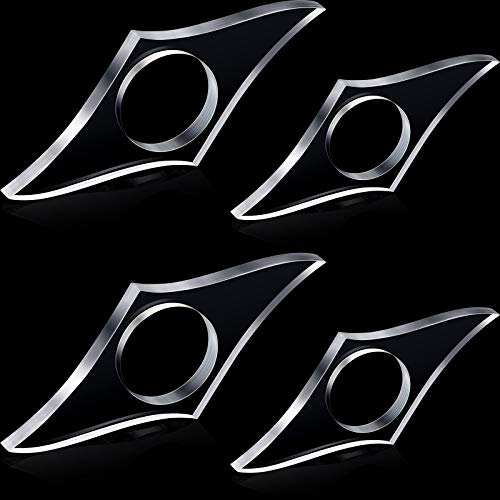 4 Pieces Book Page Holder Clear Acrylic Page Spreader Thumb Ring Page Holder Transparent Thumb Bookmark Reading Accessories Presents for Readers, Book Lovers, Bookworms, Teachers, Students, 2 Sizes