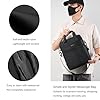 zhongningyifeng Men's 14-inch Laptop Shoulder Bag Nylon Messenger Bag Business Waterproof Casual Black Crossbody Bag for Work Travel Outdoor #5