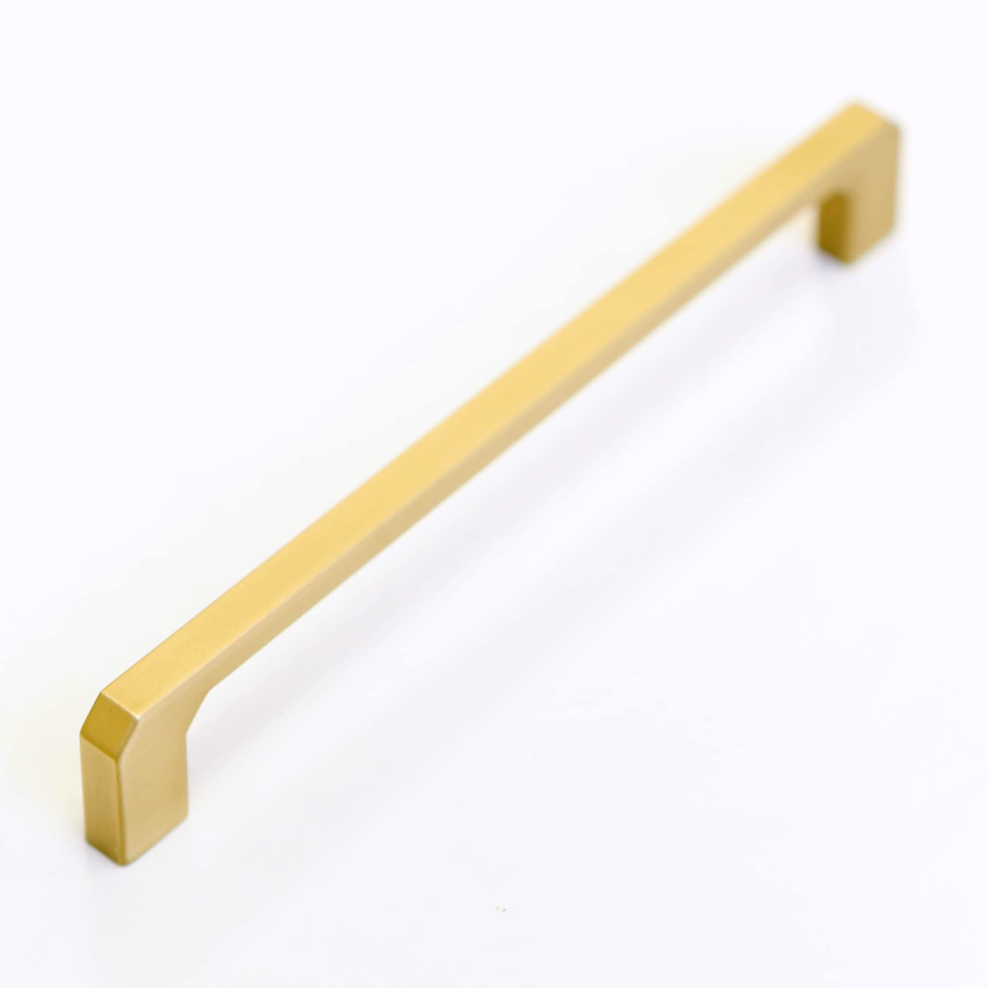 (160Mm Handle) Squared Angled Matt Brass Kitchen Cabinet Handles 5060796706574