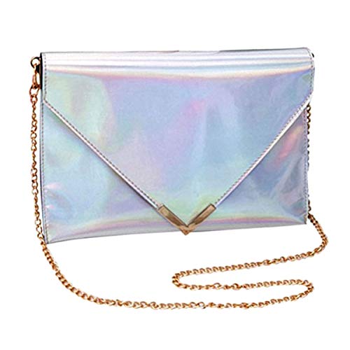 Bolso de hombro para mujer Goclothod holográfico miniatura 1