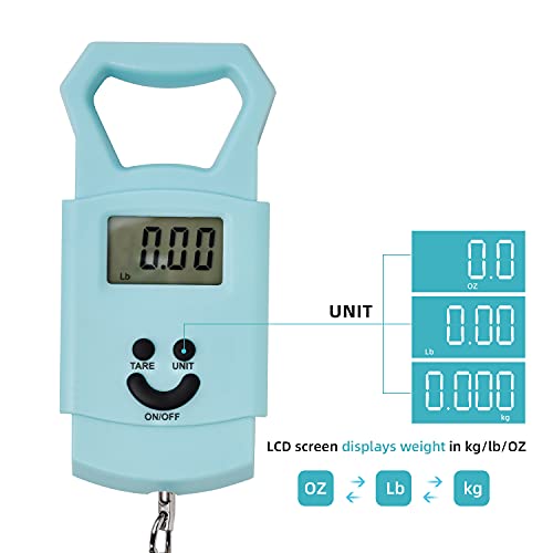 Lurera Fish Weighing Scale Portable Digital Fishing Scale (Blue Digital Fish Scale) #TOP1