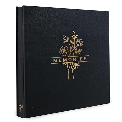 Holoary Photo Album 4x6 500 Photos, 500 Pockets Picture Album, Linen Fabric Cover Big Picture Book for Photos, 4x6 Photo Albums for Memories Family Weddings Travel(Black)