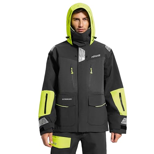 Men’s Offshore Sailing Jacket – 3L-Gore Pro-Tex Waterproof Foul Weather Gear for Coastal & Ocean Sailing
