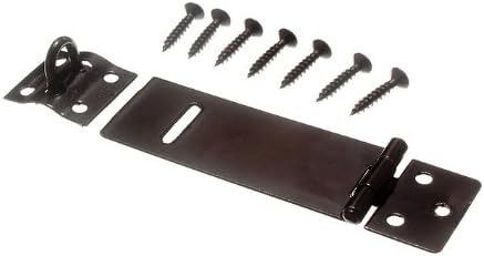 One Stop DIY 100 x HASPS & STAPLES CATCHES FOR PADLOCKS LIGHT DUTY BLACK 75MM NEW