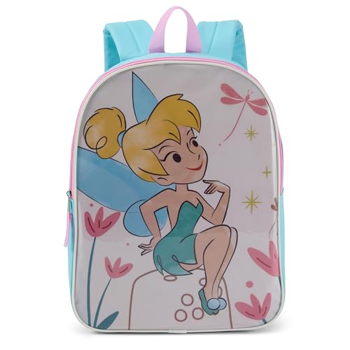 Disney Tinkerbelle Backpack for Kids - Cute & Durable Kids Backpack for Girls with Padded Straps & Zip Compartment - Ideal Toddler Bookbag for School & Travel - 15