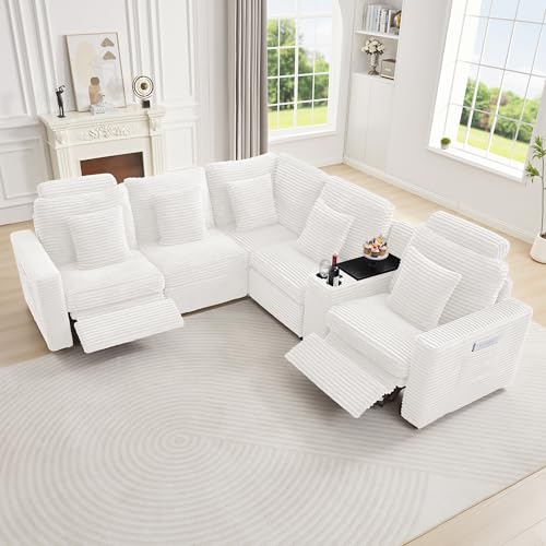 Image of RARZOE Modular Sectional Couch Armless Seats Module, Modular Sofa 2 Armless Chairs Middle Module Seats for Living Room Modular Sectional Sofa Couch, White