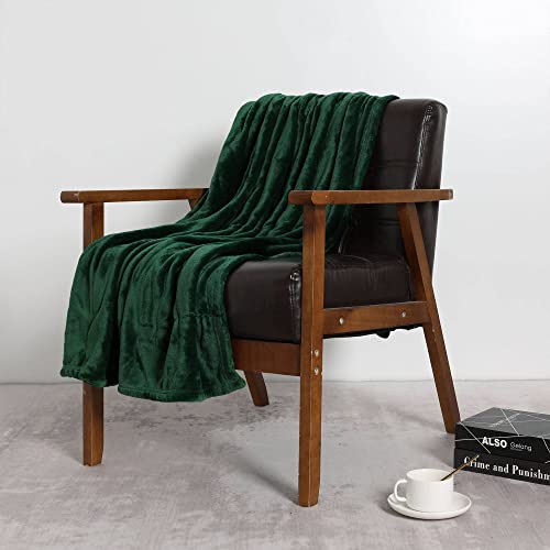Image of NANPIPER Fleece Blankets, Super Soft Flannel Fuzzy Blanket for Couch, Luxury Cozy Lightweight Microfiber Dog Blanket-Throw Size,Olive Green