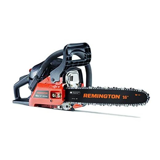 Remington 41AY4216983 RM4216CS 42cc Full Crank 2-Cycle Gas Powered Chainsaw 16-Inch Bar, Automatic Oiler, and Low Kickback Chain, 42cc-16-Inch, Orange