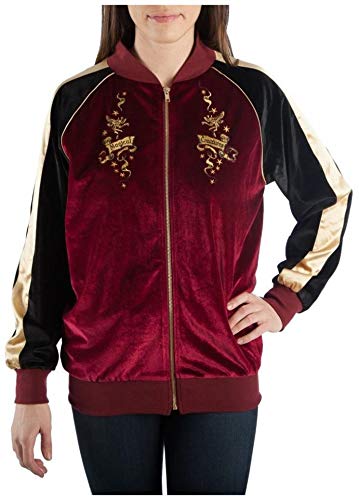 Harry Potter Bomber Jacker Velour Harry Potter Jacket Raglan Sleeve Harry Potter Coat - Harry Potter Gift Harry Potter Apparel-Medium