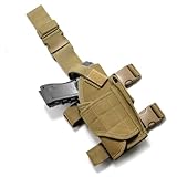 Drop Leg Pistol Holster for Right Handed, Thigh Gun Holster...