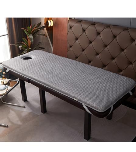 LXJDDLD Gris,60 * 180cm,Colchón De Salón De Belleza Plegable De Cabeza Cuadrada 7 cm De Espesor Mesa De Masaje Colchón De Cama Láser Espuma De Memoria Superior