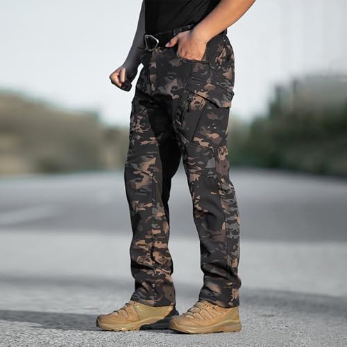 Pantalon cargo pour homme coupe slim stretch TOFOTL