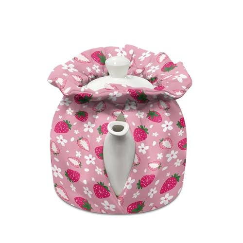 Image of Strawberry Tea Cozies for Teapots Tea Cosy Tea Cover Keep Warm Tea Pot Dust Cover Insulated Kettle Cover for Home Kitchen Decorative Accessories