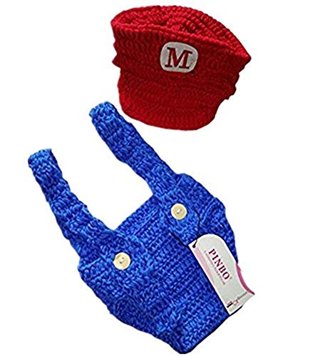 Pinbo® Newborn Baby Photography Prop Crochet Hat Overalls Costume