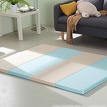 Tapis Enfant Matelas De Sol Enfant Impermeable Tres Epais 4cm Pliant Mousse Bebe Tapis De Jeu Non Toxique Mousse Playmat For Les Nourrissons Ou Enfants En Bas Age Color Blue Amazon Fr