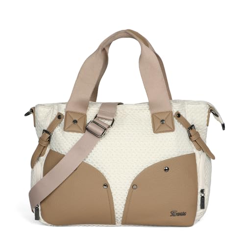 Image of EXOTIC Aira Utility Tote Bag for Women | Premium Textured Handbag with Multiple Pockets, Shoulder Straps & Spacious Compartments | Office, Travel & Daily Use
