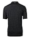 Cutter & Buck mens Short Sleeve Virtue Eco Pique Tile Print Polo Shirt, Black, Large US