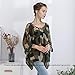 Women's Loose Batwing Blouse Chiffon Top Camouflage Printed Kimono Poncho Tunic Kaftan Cover up