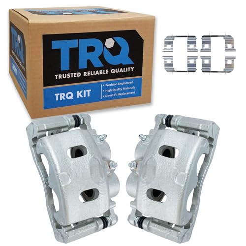 Image of TRQ Front Brake Caliper Set Compatible with 07-08 Cadillac 05-08 Chevrolet GMC