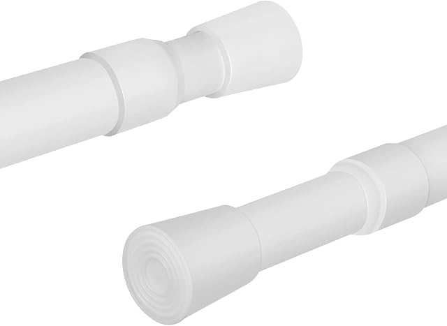 MorNon Shower Curtain Rods Extendable Shower Curtain Pole Net Voile Curtains Rail 55 to 90CM