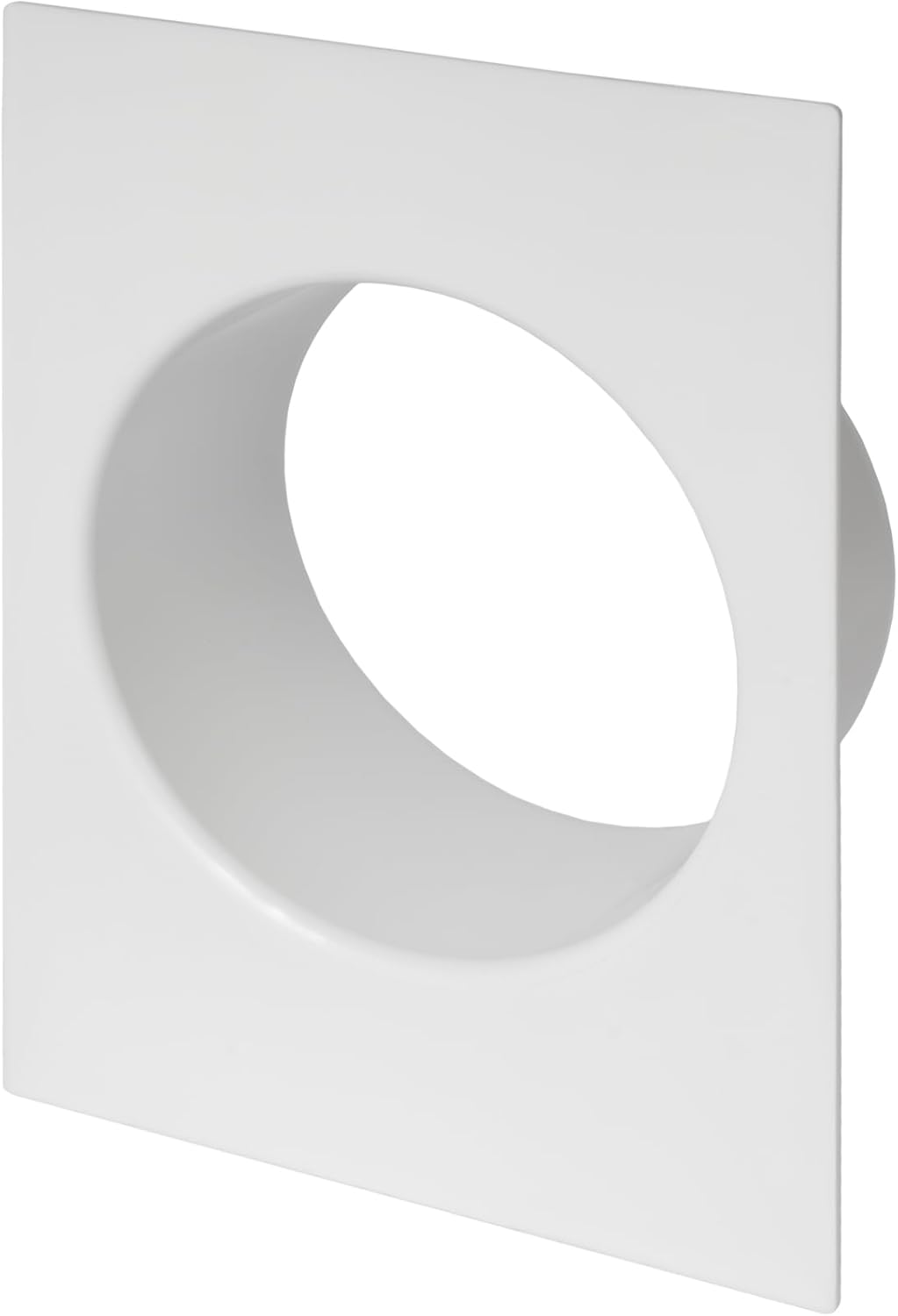 Repa Market 6" Inch Plastic Duct Connector Flange - Straight Pipe, PVC, Flexible Dryer Vent Hose Connection Plate - Heating, Cooling HVAC Ventilation System Fittings - Ducting Coupling Wall Joint