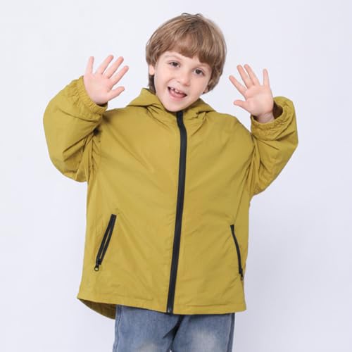 Image of Feidoog Toddler Boys Girls Jacket Windbreaker Hooded Zip Up Outerwear Coat