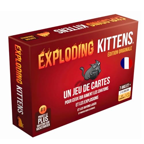Asmodee Exploding Kittens Jeu de Base - Jeu de Cartes d'Ambiance Hilarant pour Adultes & Enfants dès 7 Ans - Evitez Les Châtons Explosifs - Jeux de Société 2 à 5 Joueurs - 15 Min - en Français Asmodee Exploding Kittens Jeu de Base - Jeu de Cartes d'Ambiance Hilarant pour Adultes & Enfants dès 7 Ans - Evitez Les Châtons Explosifs - Jeux de Société 2 à 5 Joueurs - 15 Min - en Français