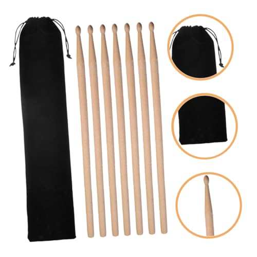 2 Sets Kit de Baquetas de Madera de Arce 5A con 3 Pares Cada Uno, Baquetas y Macillos para Percusión con Bolsa de Almacenamiento para Preescolar y Primaria miniatura 7